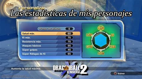 Estadísticas base Saiyajin Xenoverse 2