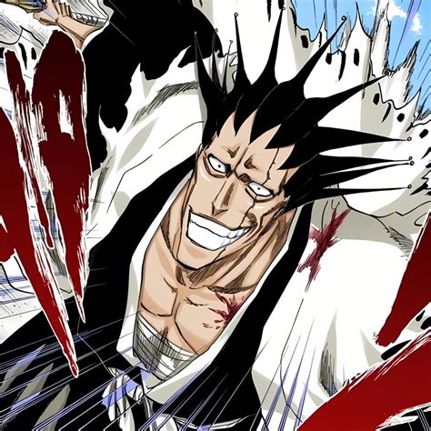 Collage de momentos icónicos de Zaraki Kenpachi