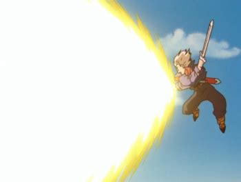 Future Trunks utilizando el Shining Sword Attack
