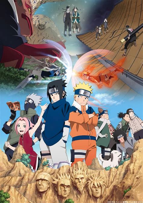 Ilustración de Naruto y sus amigos en una pose de acción