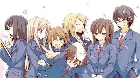 Montaje de los personajes principales de Sakurasou no Pet na Kanojo