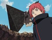Sasori revelando su cuerpo de marioneta