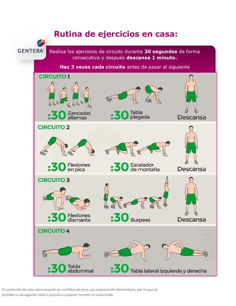 Rutina de ejercicios en casa