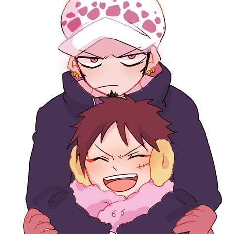 Trafalgar Law y Monkey D. Luffy en alianza