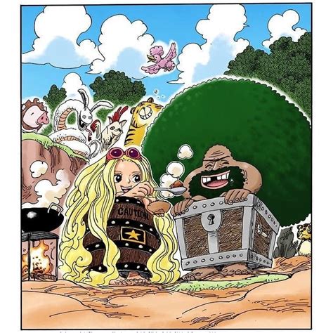 Ilustración de Gaimon y su isla en One Piece