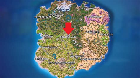Mapa de Fortnite mostrando la ubicación de las entregas de suministros