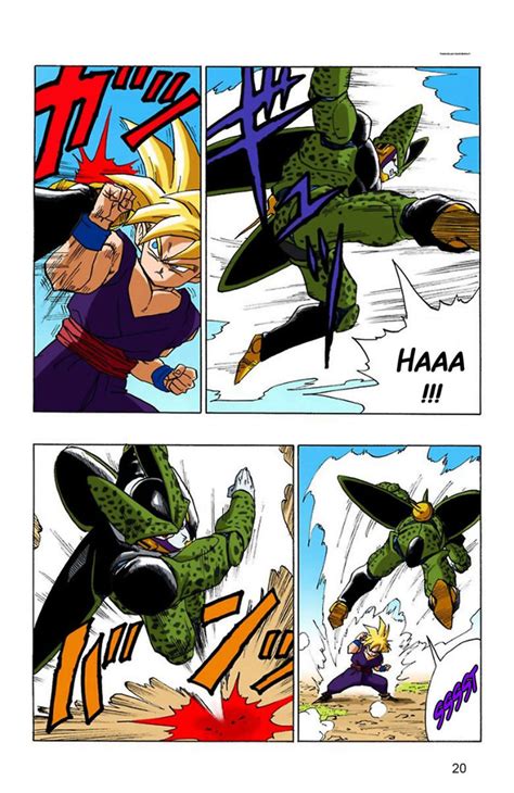 esquiva de patada de Trunks a Cell