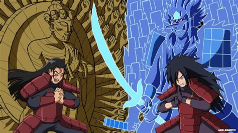Hashirama y Madara discutiendo el futuro de Konoha