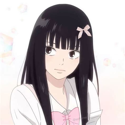 Ilustración de Sawako Kuronuma con su característica sonrisa tímida