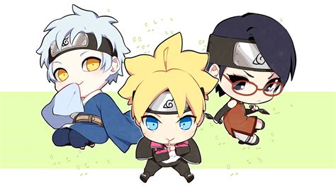 Mitsuki, Boruto y Sarada en equipo