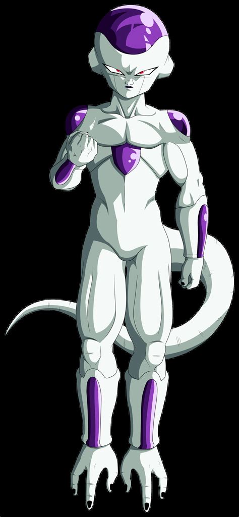 Representación de Freezer en su forma final en blanco y negro