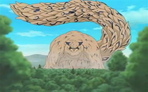 Ilustración de Shukaku, el tanuki de una cola.