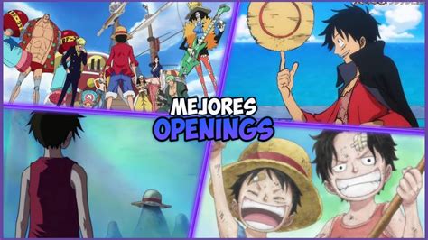Infografía mostrando la cronología de los openings de One Piece.