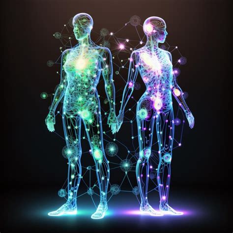 Ilustración de un Titán Poderoso con partes del cuerpo brillantes