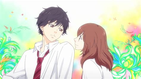 Escena de Ao Haru Ride con los protagonistas