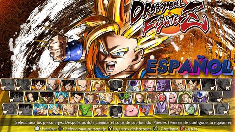 Captura de pantalla de Dragon Ball FighterZ con varios personajes