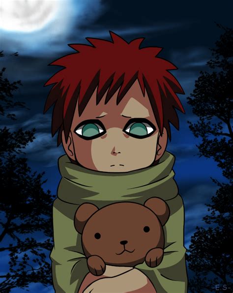 Gaara de niño sintiéndose solo