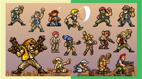 Personajes de Metal Slug en acción