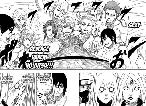 Naruto ejecutando el Sexy Jutsu Harem Inverso