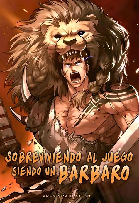 Ilustración de Lee Hansoo como el bárbaro Bjorn Jandel preparándose para entrar en un laberinto