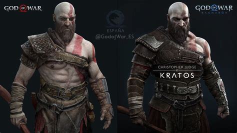 Kratos con una armadura poderosa en combate en God of War Ragnarok