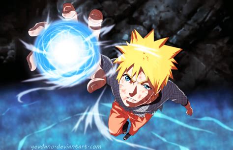 Naruto entrenando Rasengan