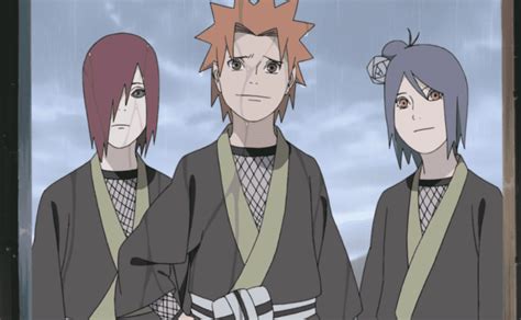 Los tres huérfanos: Yahiko, Nagato y Konan