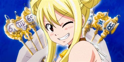 Ilustración de Lucy Heartfilia con sus llaves de Espíritu Celestial