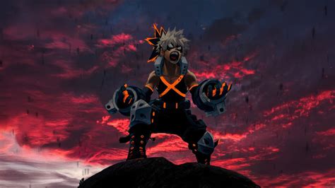 Katsuki Bakugo utilizando One For All