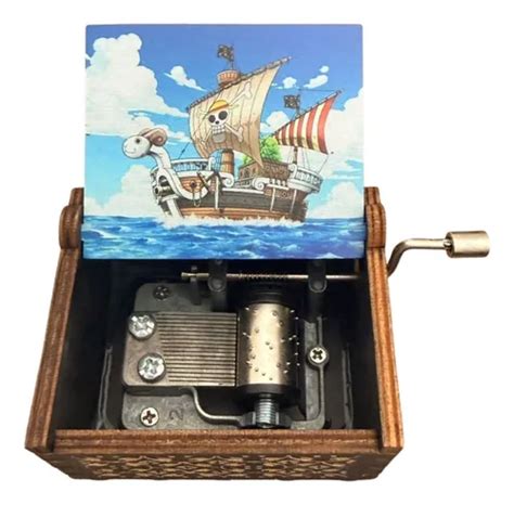 Caja musical de madera con diseño de One Piece
