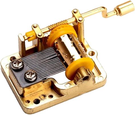 Detalle del mecanismo giratorio de la caja musical