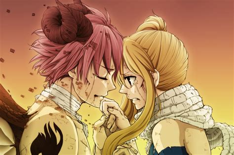 Ilustración de Natsu y Lucy