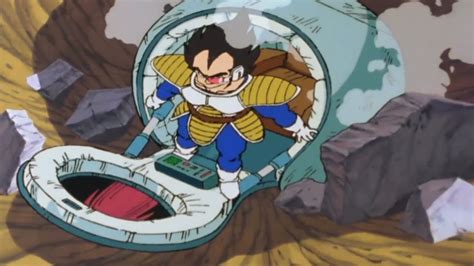 Vegeta llegando a la Tierra
