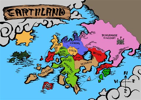 Mapa del mundo de Fairy Tail (Earth Land y Edolas)