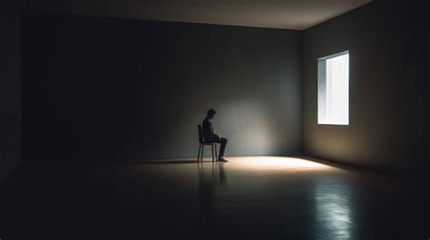 Sakura sentada sola en una habitación oscura