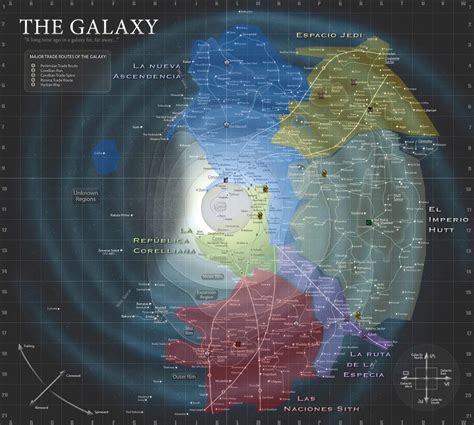 Mapa de la galaxia Marvel con la ubicación de Attilan