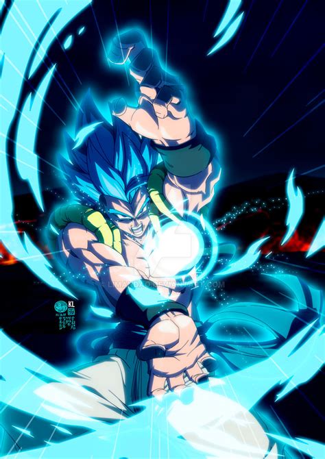 Gogeta Blue desatando un Kamehameha