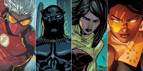 Ilustración de un cómic con personajes diversos