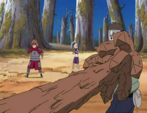 Ilustración del Jutsu del Gran Bosque en acción