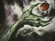Ilustración del Beherit llorando sangre