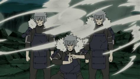 Representación de Tobirama utilizando técnicas de Elemento Agua
