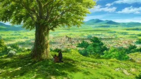 El árbol de Shiganshina con las tumbas de Eren y Mikasa