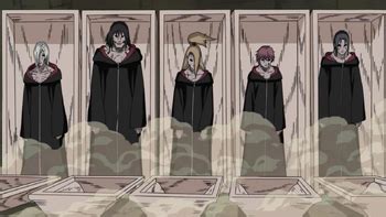 Ilustración del Jutsu de Reencarnación del Mundo Impuro utilizado por Kabuto