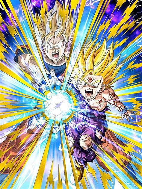 Captura de pantalla de Gohan ejecutando el Kamehameha Padre e Hijo en un videojuego