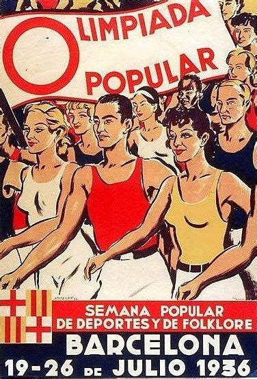 Barcelona preparándose para las Olimpiadas Populares en 1936