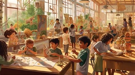 Niños participando en una actividad en la Academia Akira