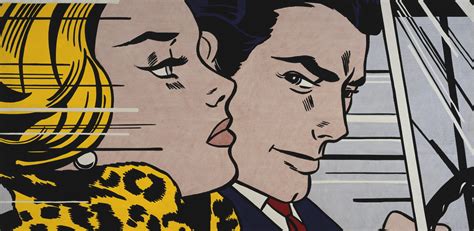 Pareja disfrazada al estilo de Roy Lichtenstein