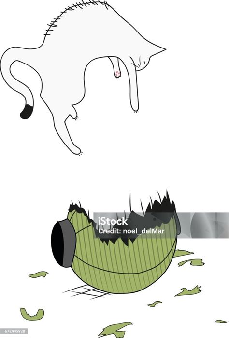 Ilustración de un gato reaccionando a un gadget nuevo