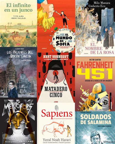 Mosaico de novelas gráficas sobre obras contemporáneas