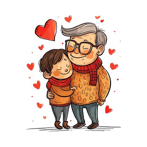 Ilustración de Spirou con su abuelo